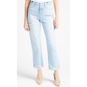 Good American High Waisted Distressed  Good Boy Jeans